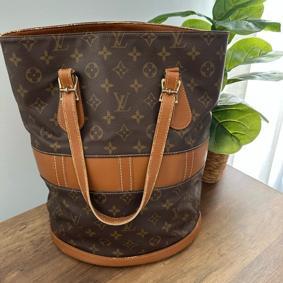 Louis Vuitton Handbags - Vintage Louis Vuitton Tan Leather Interior Tote Bag